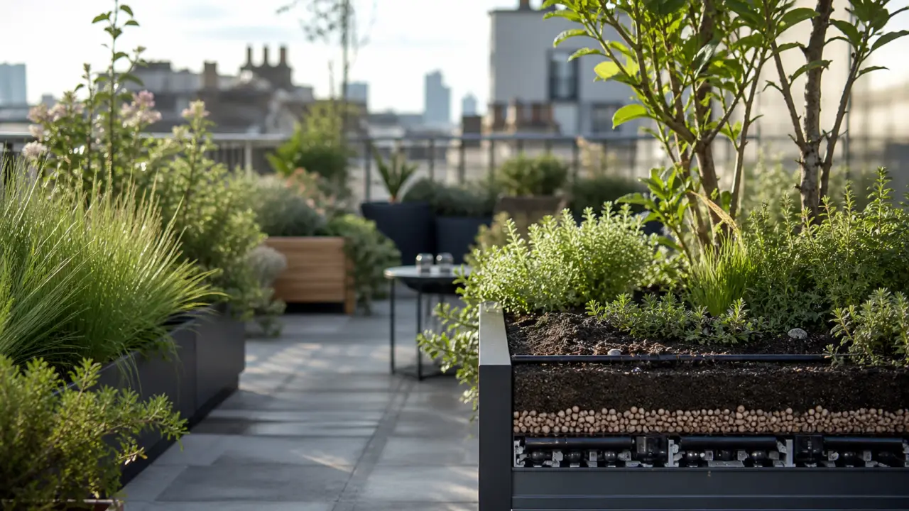 Végétaliser une terrasse : 350 kg/m² de limite, les règles d'or pour un jardin suspendu durable