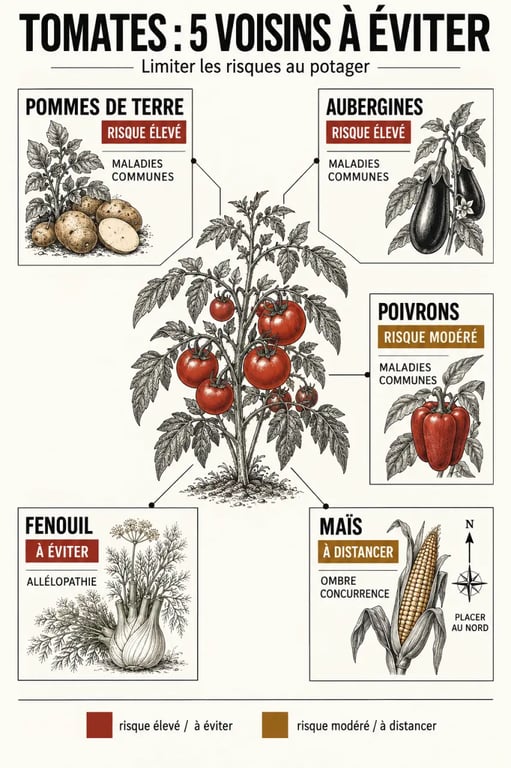 Quel légume ne pas planter à côté des tomates : principaux voisins à éviter et raisons
