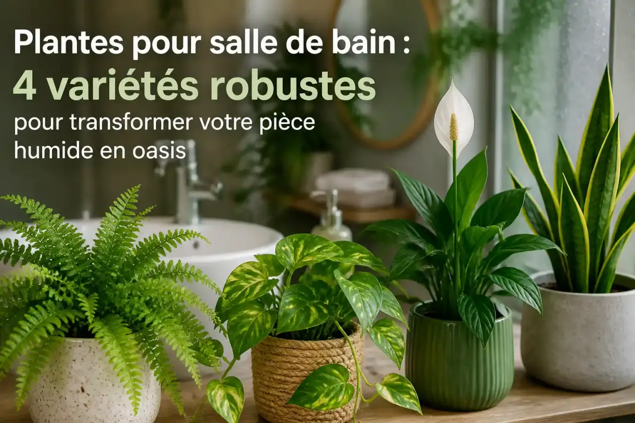 Plantes pour salle de bain : 4 variétés robustes pour transformer votre pièce humide en oasis