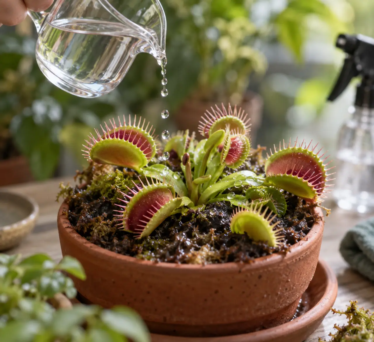L’eau déminéralisée convient aux plantes carnivores, mais pas à tous les arrosages