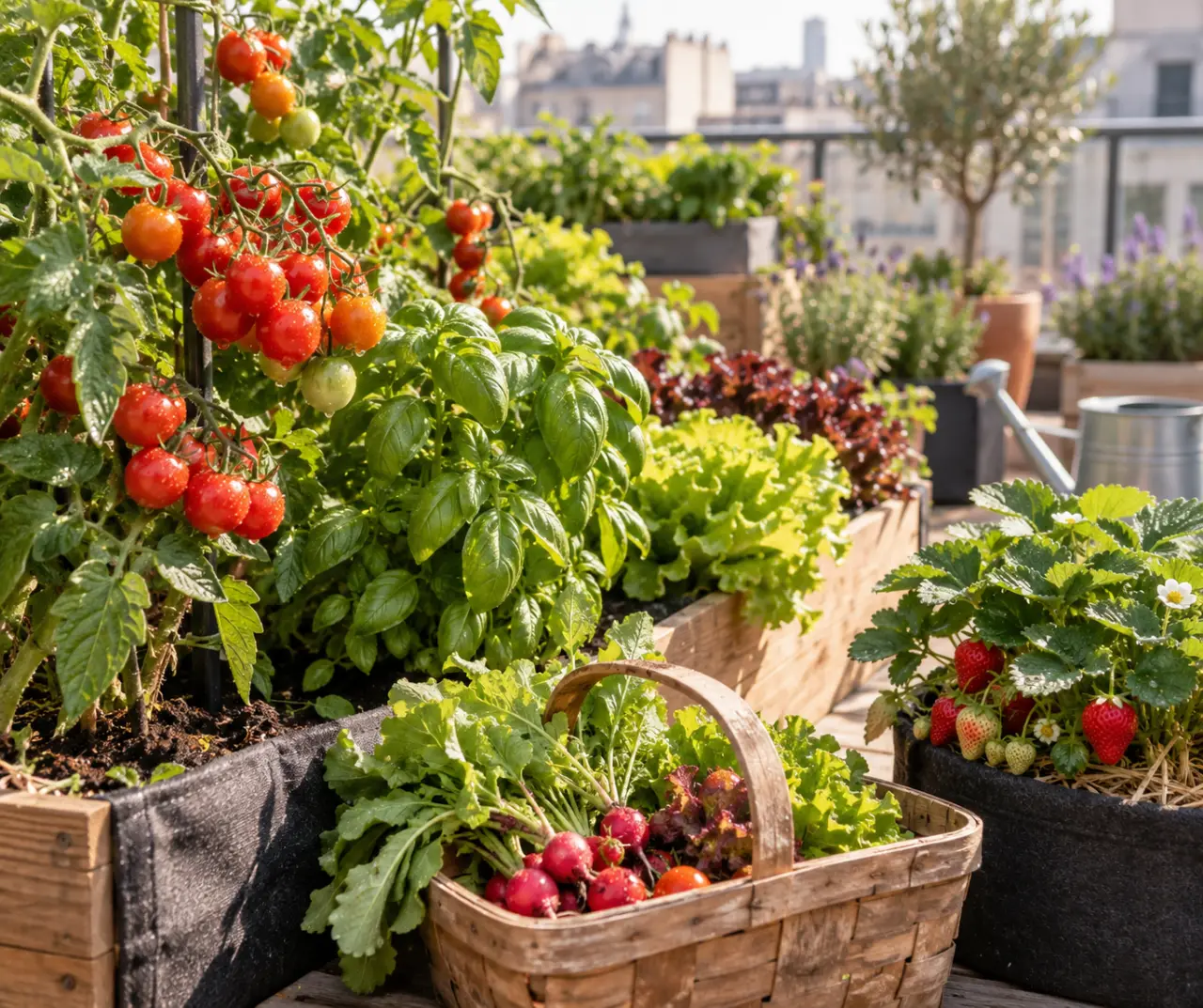 Potager sur une terrasse : 6 heures de soleil, des bacs adaptés et des récoltes réussies