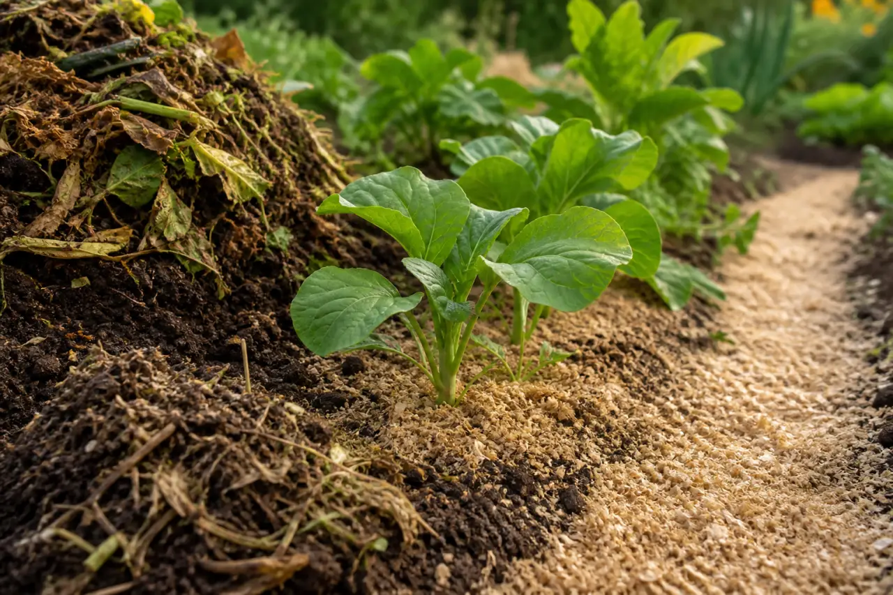 Sciure de bois au jardin : compost, paillage et allées, le bon usage pour éviter la faim d’azote