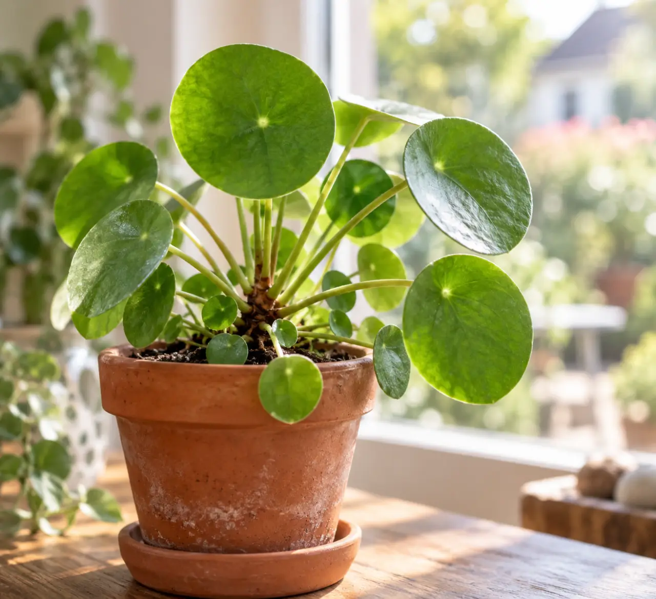 Le Pilea, la plante verte à feuilles rondes qui reste compacte et se multiplie facilement
