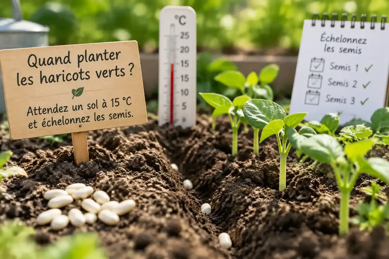 Quand planter les haricots verts ? Attendez un sol à 15 °C et échelonnez les semis
